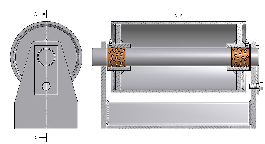 Containerrolle aus Stahl